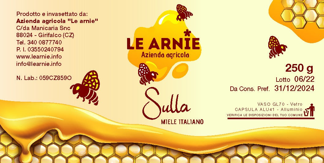 Miele di Sulla - Vasetto 250gr Azienda Agricola Le Arnie